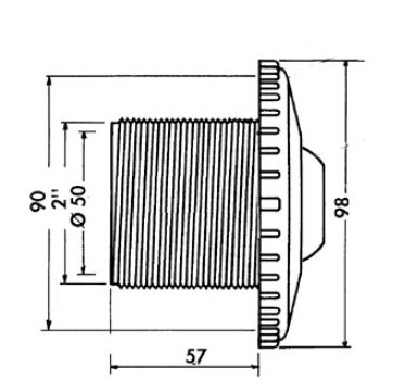 HAYWARD COFIES nastavitelná bočná tryska 2", 5-6 m3/h, beton
