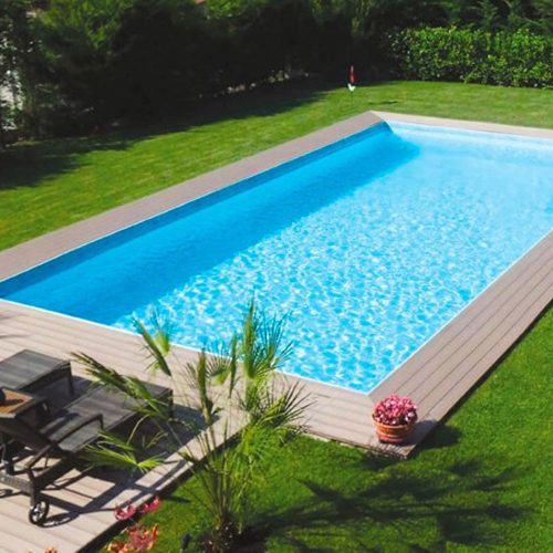 TIERRA PANEL POOL 8,0 x 4,0 x 1,5 m bazénová konštrukcia z
panelových modulov pre skimerový bazén, 0,8 mm - modrá